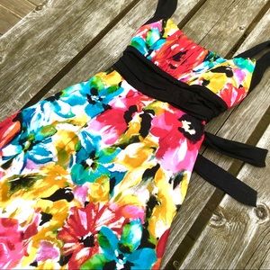 Floral summer sleeveless dress